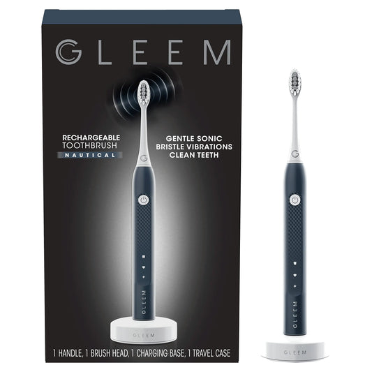 Gleem Rechargeable Electric Toothbrush Nautical Blue